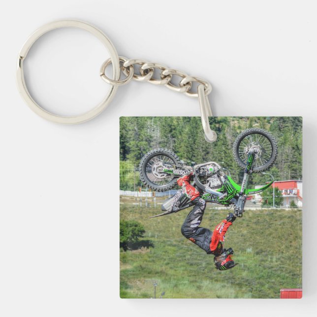 Porte-clés Champion d'affichage de la tige aérienne Motocross (Devant)