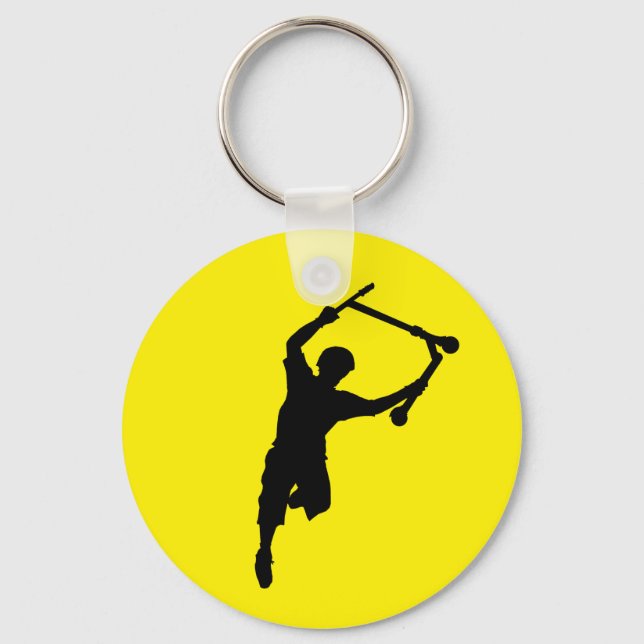 Porte-clés Champion de l'attrape de pont Stunt Scooter Rider (Recto)
