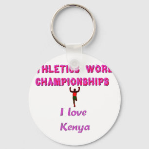 Porte-clés Championnats du monde d'athlétisme Kenya Runner : 