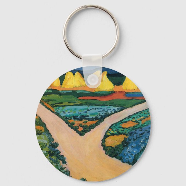 Porte-clés Champs de légumes par August Macke, Beaux-arts vin (Recto)