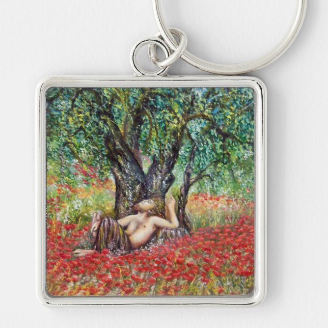 PORTE-CLÉS CHAMPS DE PAN, D'OLIVE ET DE POPPY (Devant)