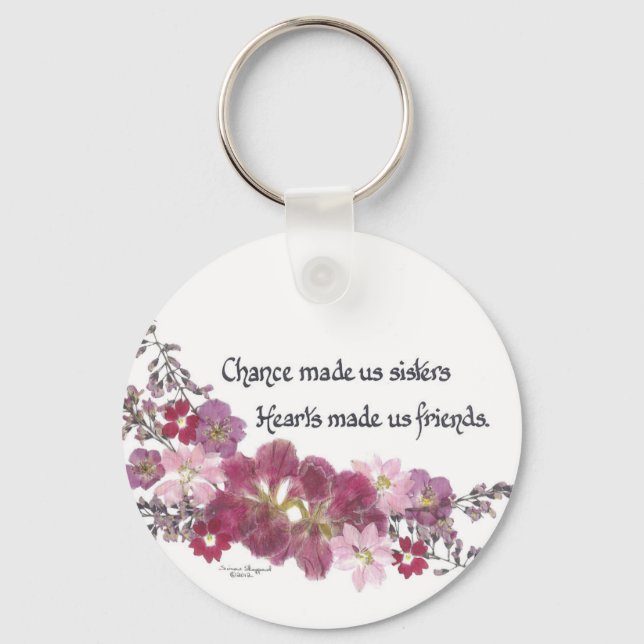 Porte-clés Chance Nous A Fait Des Cadeaux Soeurs (Recto)