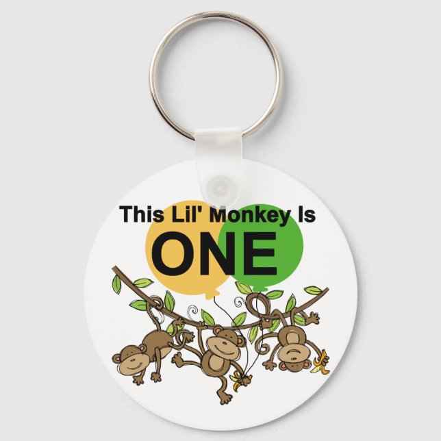 Porte-clés Chandails et cadeaux 1er anniversaire des singes (Recto)