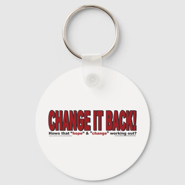 PORTE-CLÉS CHANGEZ-LE-EN-ARRIÈRE (Recto)