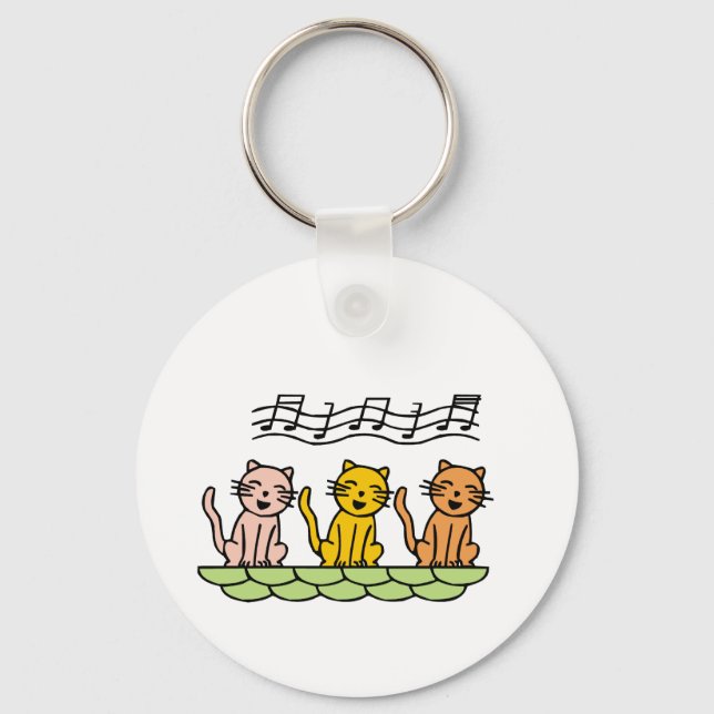 Porte-clés Chanter des chats Tshirts et cadeaux (Recto)