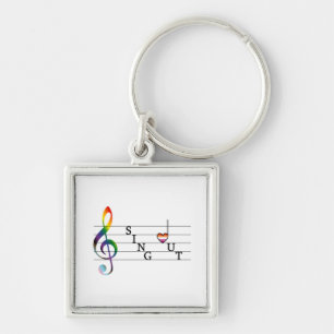 Porte-clés Chanter la fierté lesbienne