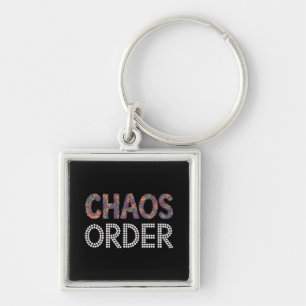 Porte-clés Chaos et Ordre Dualité Artistique Moderne Graphi