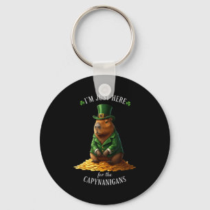 Porte-clés Chapeau capybara jour de la Saint-Patrick pièces d