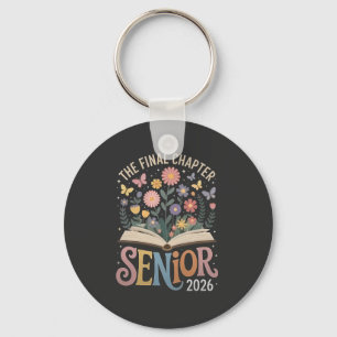 Porte-clés Chapitre Final Fleur de graduation senior 2026