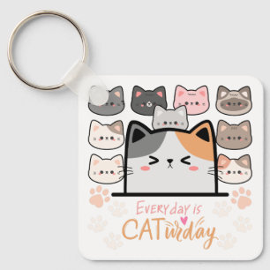 Porte-clés Chaque jour est un jour de chat