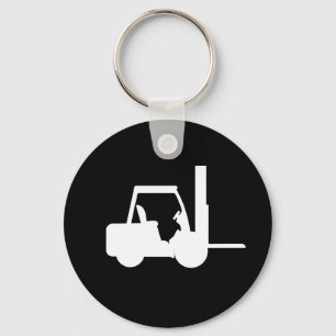Porte-clés chariot élévateur noir et blanc