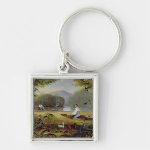 Porte-clés Charles Waterton capturant un caïman, 1825-26