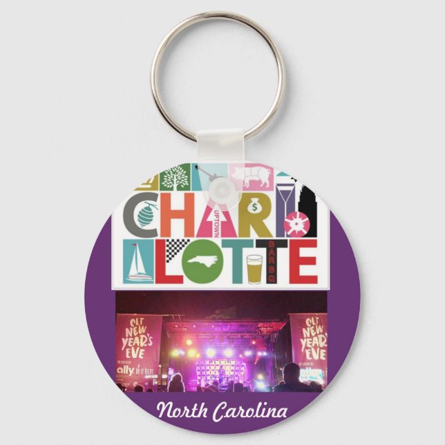 Porte-clés Charlotte North Carolina NC Porte - clé (Recto)