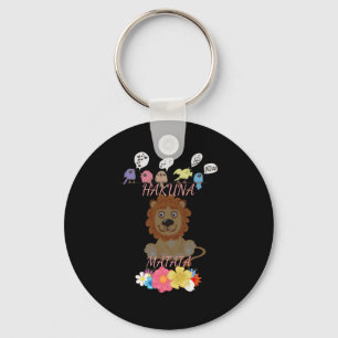 Porte-clés Charmant "Flora and Fauna Hakuna Matata" Lion bébé