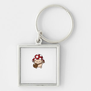 Porte-clés Charme de Cottage Mignon Champignon Jouant du Banj