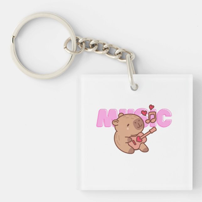 Porte-clés Charme de la guitare Capy (Devant)