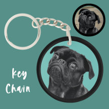 Charme de visage de Pug noir mignon | Amour de chi