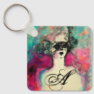 Porte-clés CHARME MONOGRAM / Beauté mystérieuse avec masque
