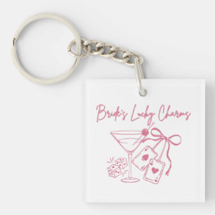 Porte-clés Charmes de chance de la mariée Enterrement de vi