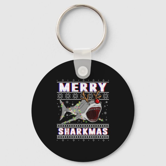 Porte-clés Charny Sharkmas Shark laides pulls de Noël (Recto)