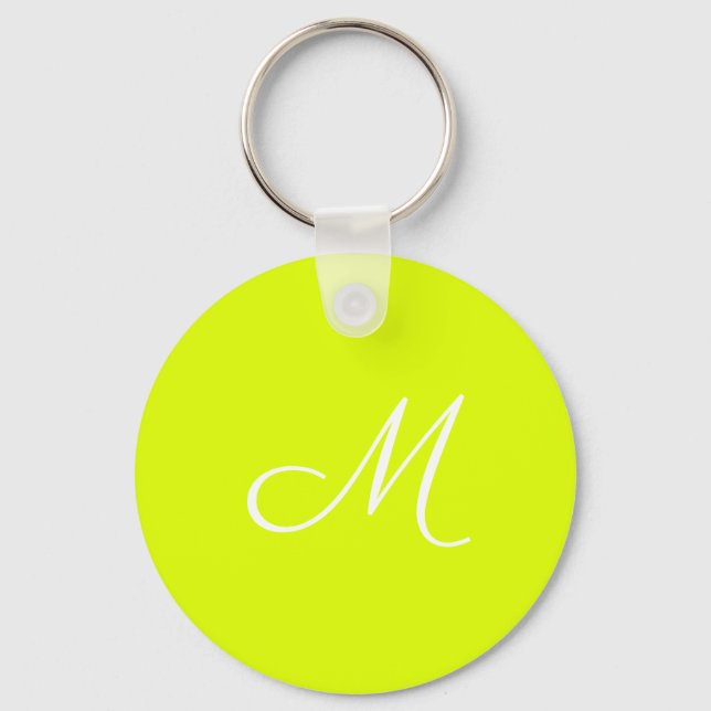 Porte-clés Chartreuse jaune - monogrammed (Recto)