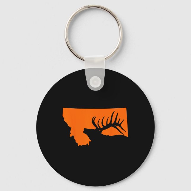 Porte-clés Chasse aux Elcs du Montana (Recto)