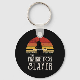 Porte-clés Chasse vintage de chiens de prairie Sunset Prairie