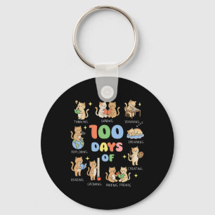 Porte-clés Chat 100 Jours D'école Pour Enseignant 100ème Jour