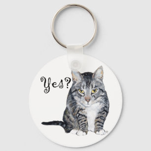 Porte-clés Chat américain à poil court - Oui ?