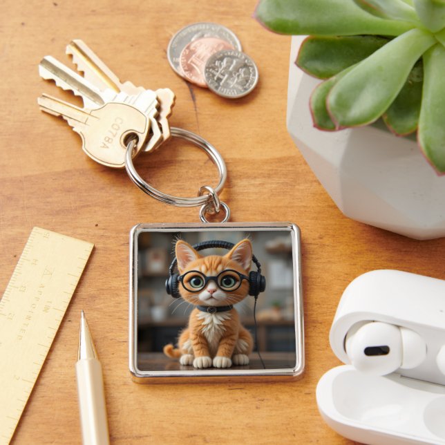 Porte-clés Chat au gingembre (Bureau)