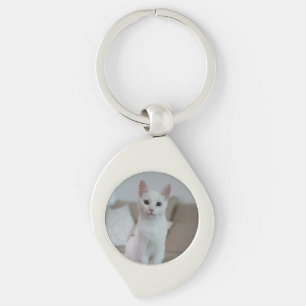 Porte-clés chat blanc Zazzle_Growshop.