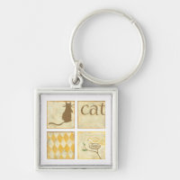 Chat Brown et oiseau jaune par Chariklia Zarris