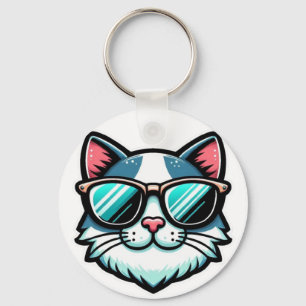 Porte-clés Chat Cool – Accessoire Félin Élégant