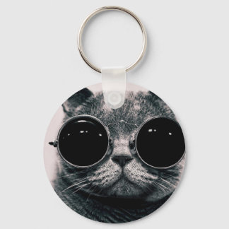 Porte-clés chat cool kat kool avec des ombres