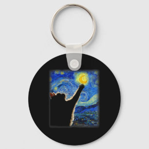 Porte-clés Chat de nuit Van Gogh Starry - Clic Fit
