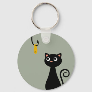 Porte-clés Chat de pêche
