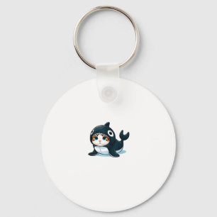 Porte-clés Chat en Orca Costume Débardeur