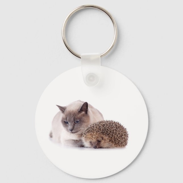 Porte-clés chat et hérisson (Recto)