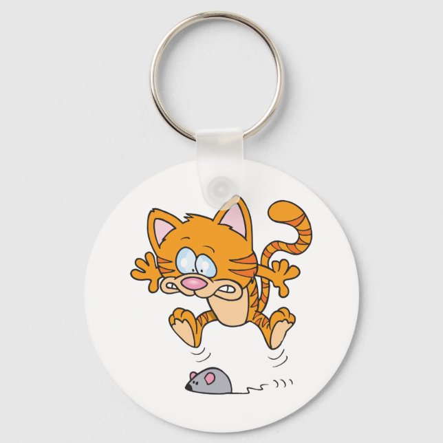 Porte-clés Chat Et Un Porte - clé De Souris (Recto)
