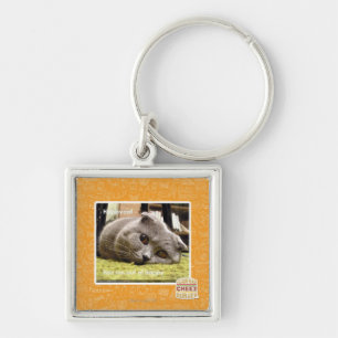 Porte-clés Chat heureux, hors d'heureux