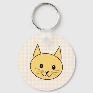 Porte-clés Chat mignon de gingembre. Vérifiez le fond