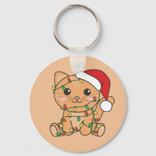 Porte-clés Chat Noël Animaux d'hiver Chats Porte - clés