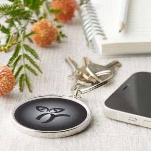 Porte-clés Chat noir d'Halloween