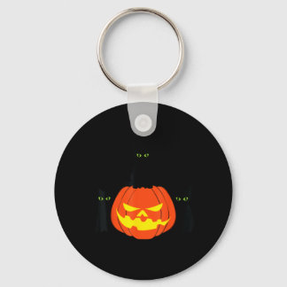 Porte-clés Chat noir effrayant Halloween Citrouille Chats Jac
