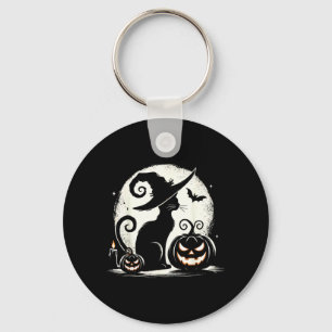 Porte-clés Chat noir Halloween amateurs de chats