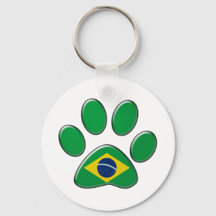 Porte-clés Chat patriotique brésilien