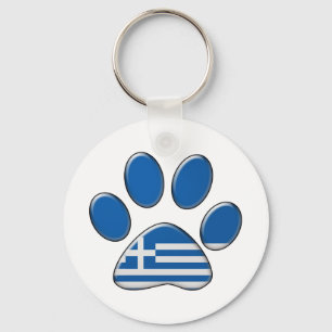 Porte-clés Chat patriotique grec