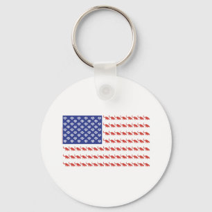 Porte-clés Chat patriotique/USA