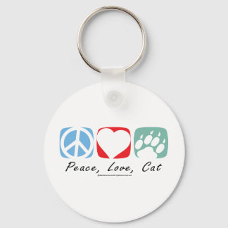 Porte-clés Chat Peace Love