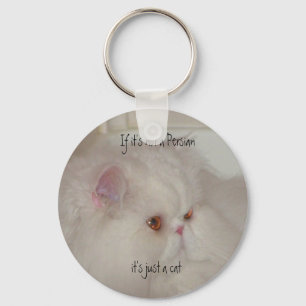 Porte-clés Chat perse blanc